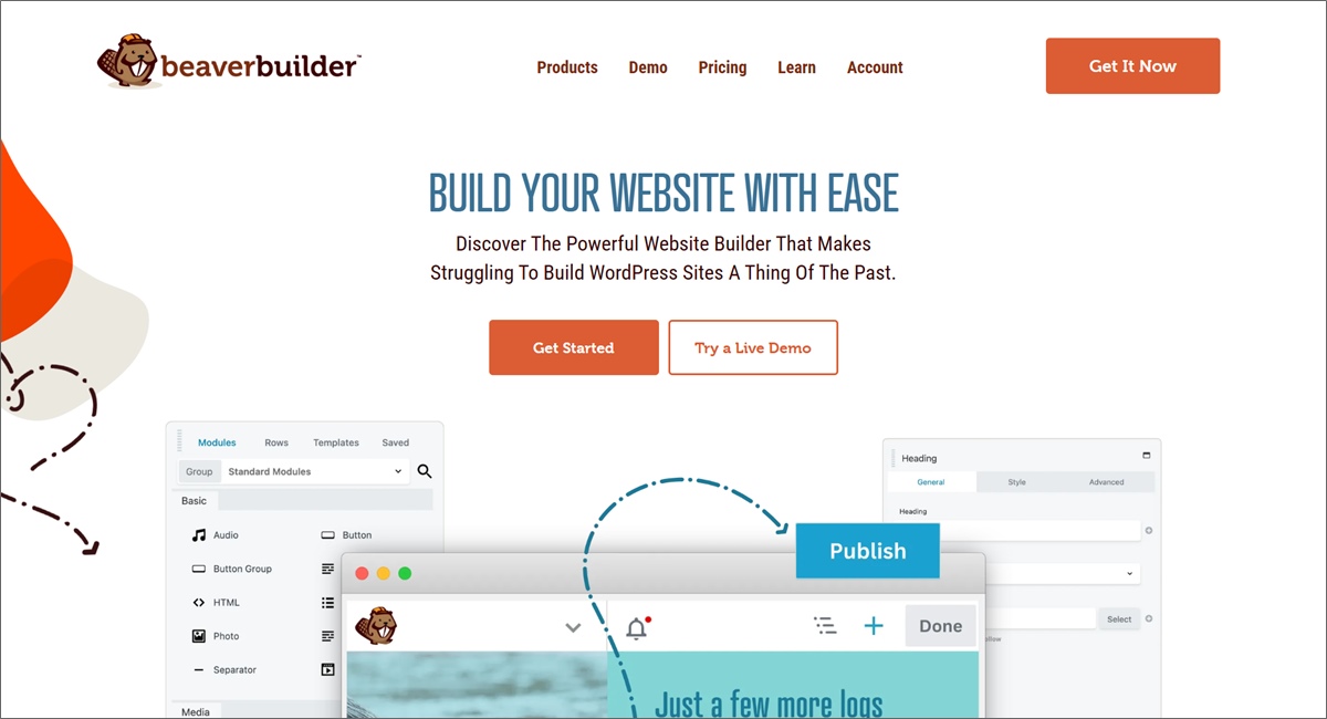 beaver builder homepage