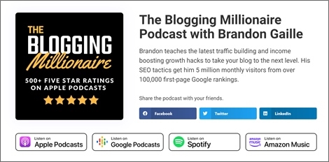 blogging millionaire podcast ad