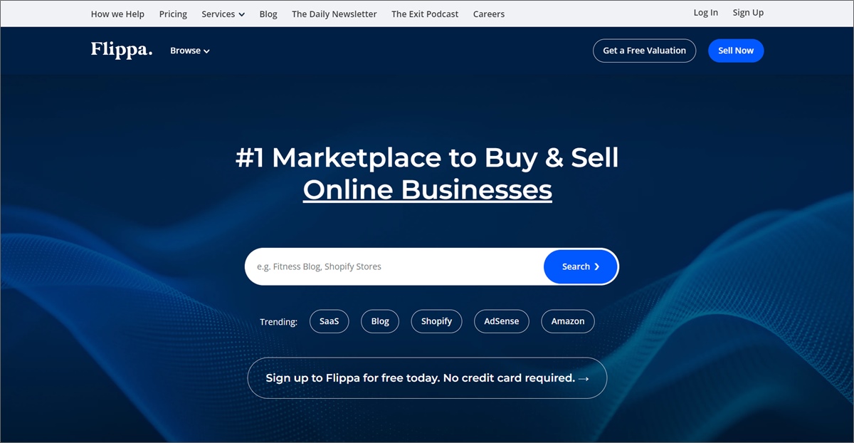 buy an online business on flippa