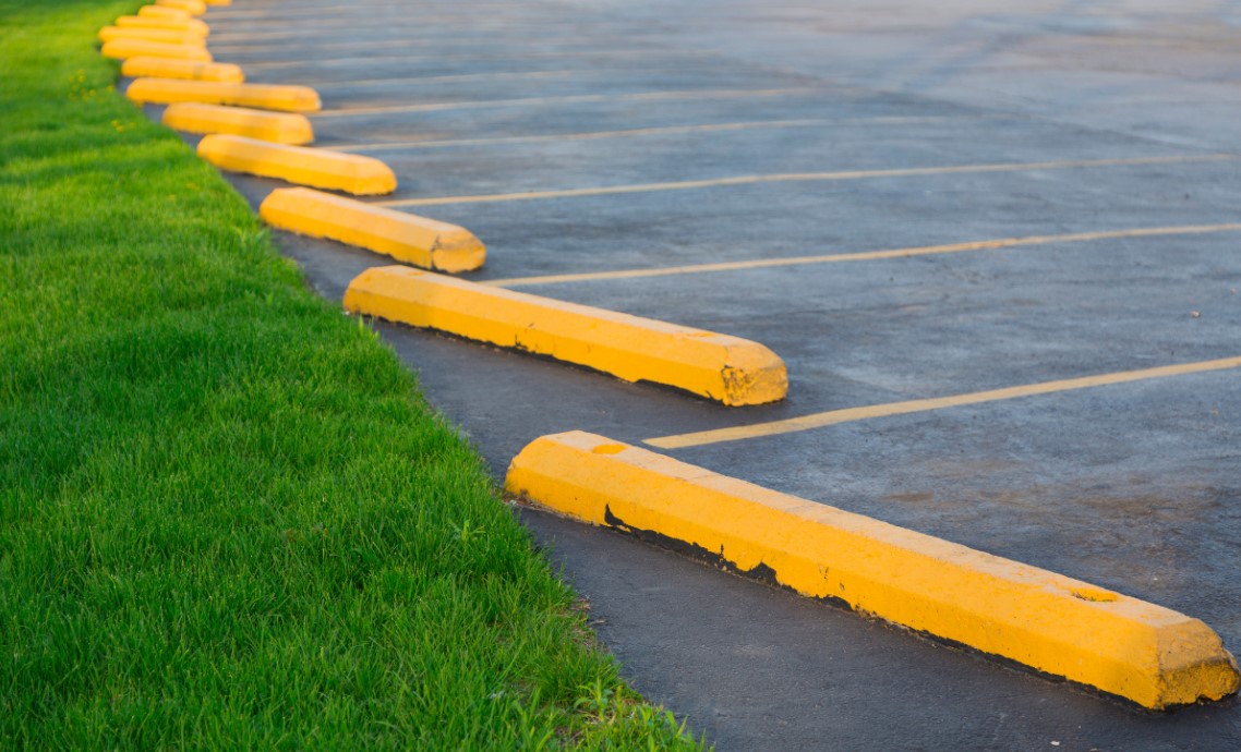 a clean parking lot